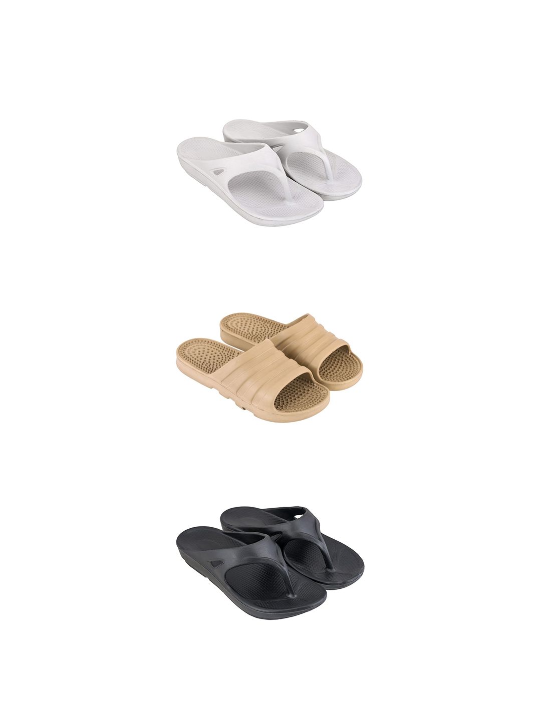 Feel alive Men Pack of 3 Lightweight Flip Flops