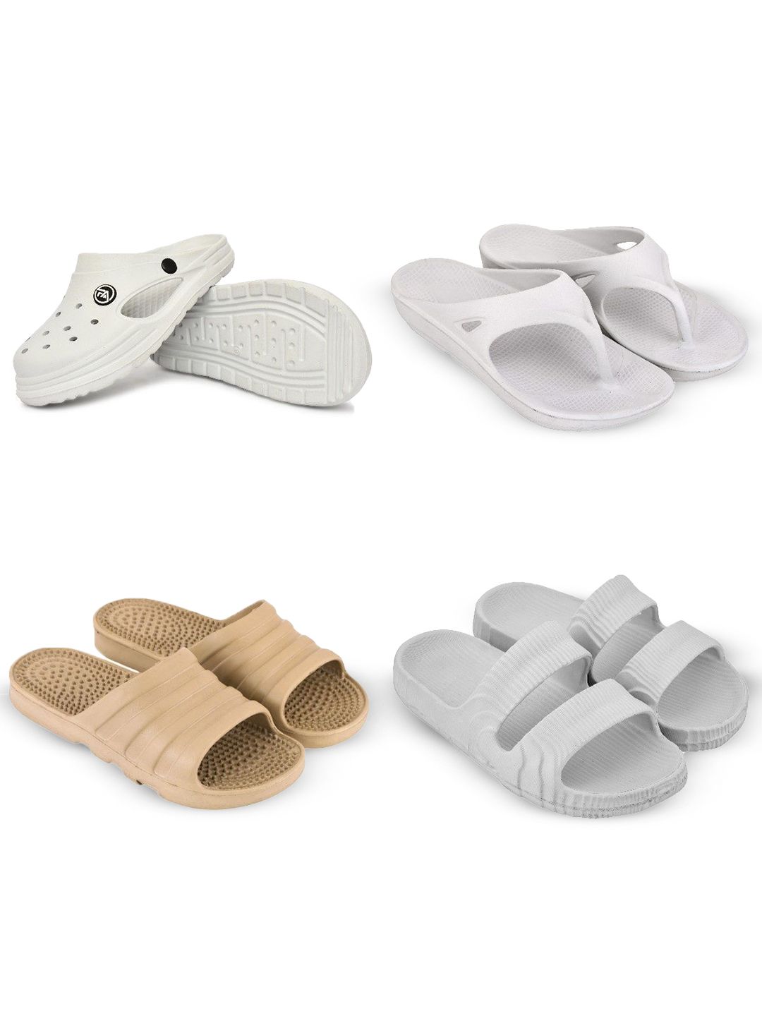 Feel alive Set Of 4 Ultra-Comfortable Thong Flip-Flops