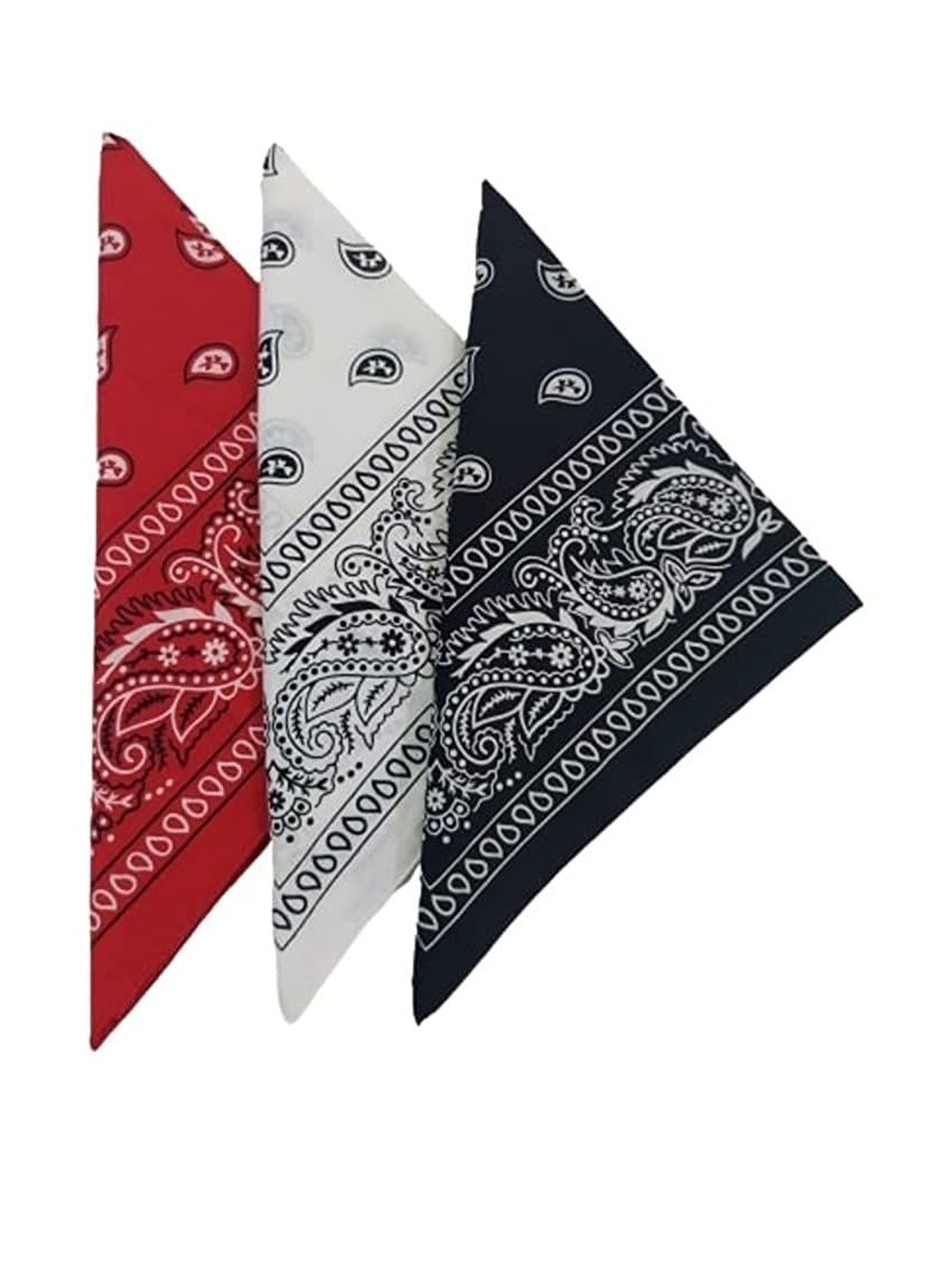 Navkar Crafts Pack of 3 Printed Cotton Bandanas Headband