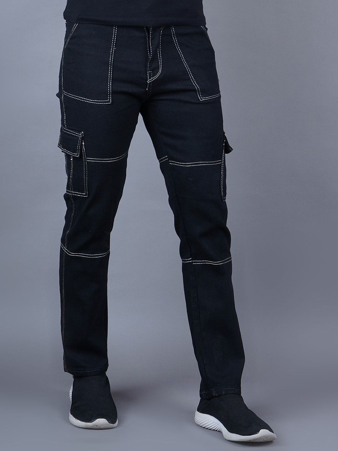 MaverIQ Men Classic Slim Fit Mid-Rise Stretchable Jeans