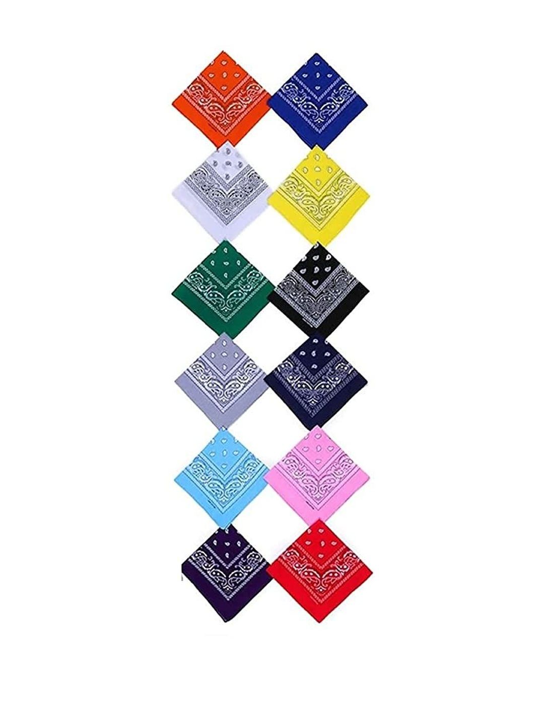 Navkar Crafts Pack of 12 Cotton Paisley Bandana Headband