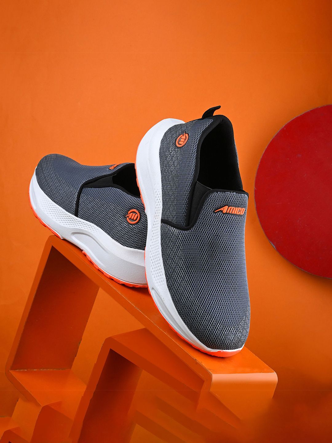 AMICO Men Mesh Running Slip-On Non-Marking Sports Shoes