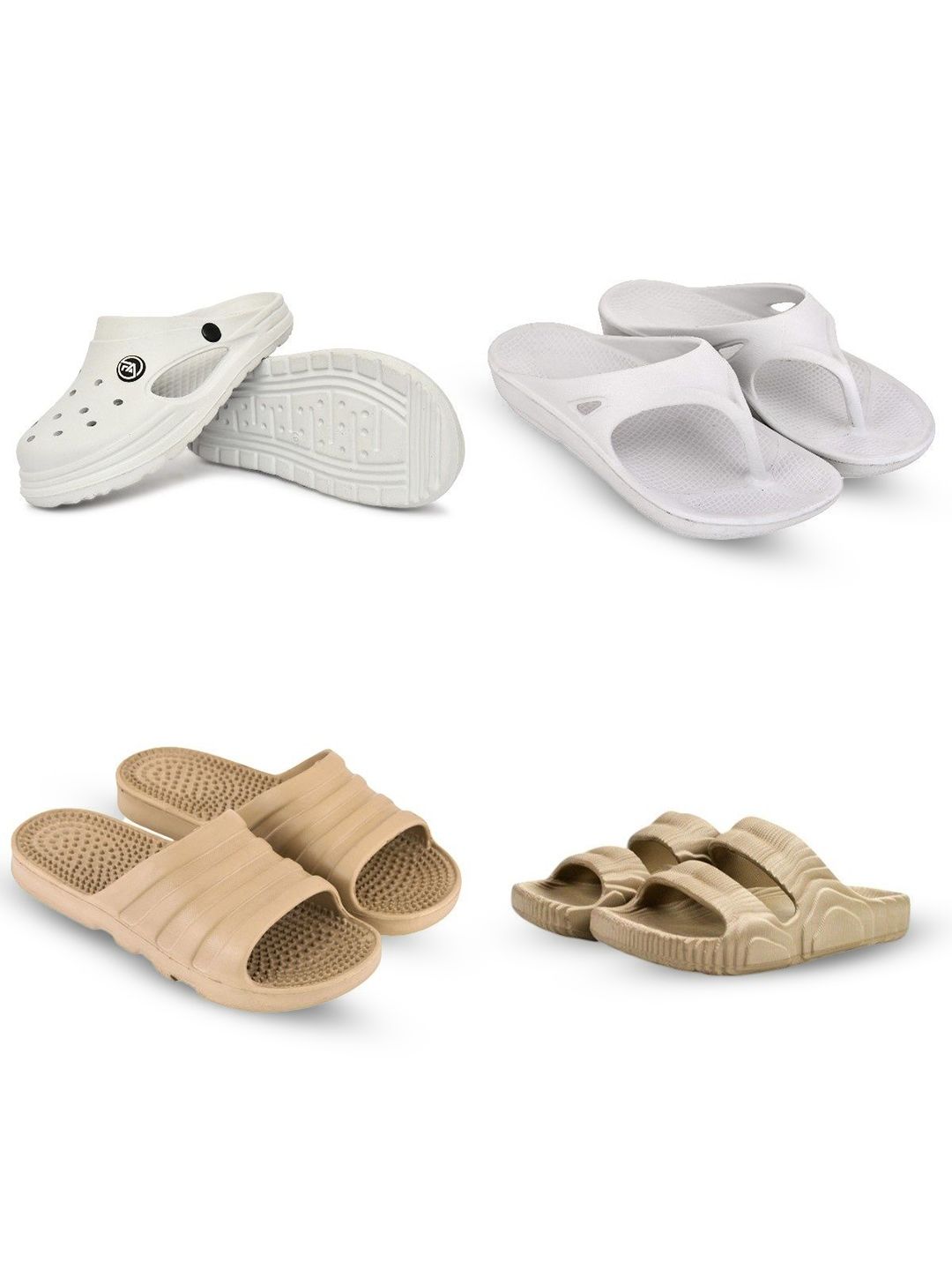 Feel alive Men Set Of 4 Lightweight Flip Flops