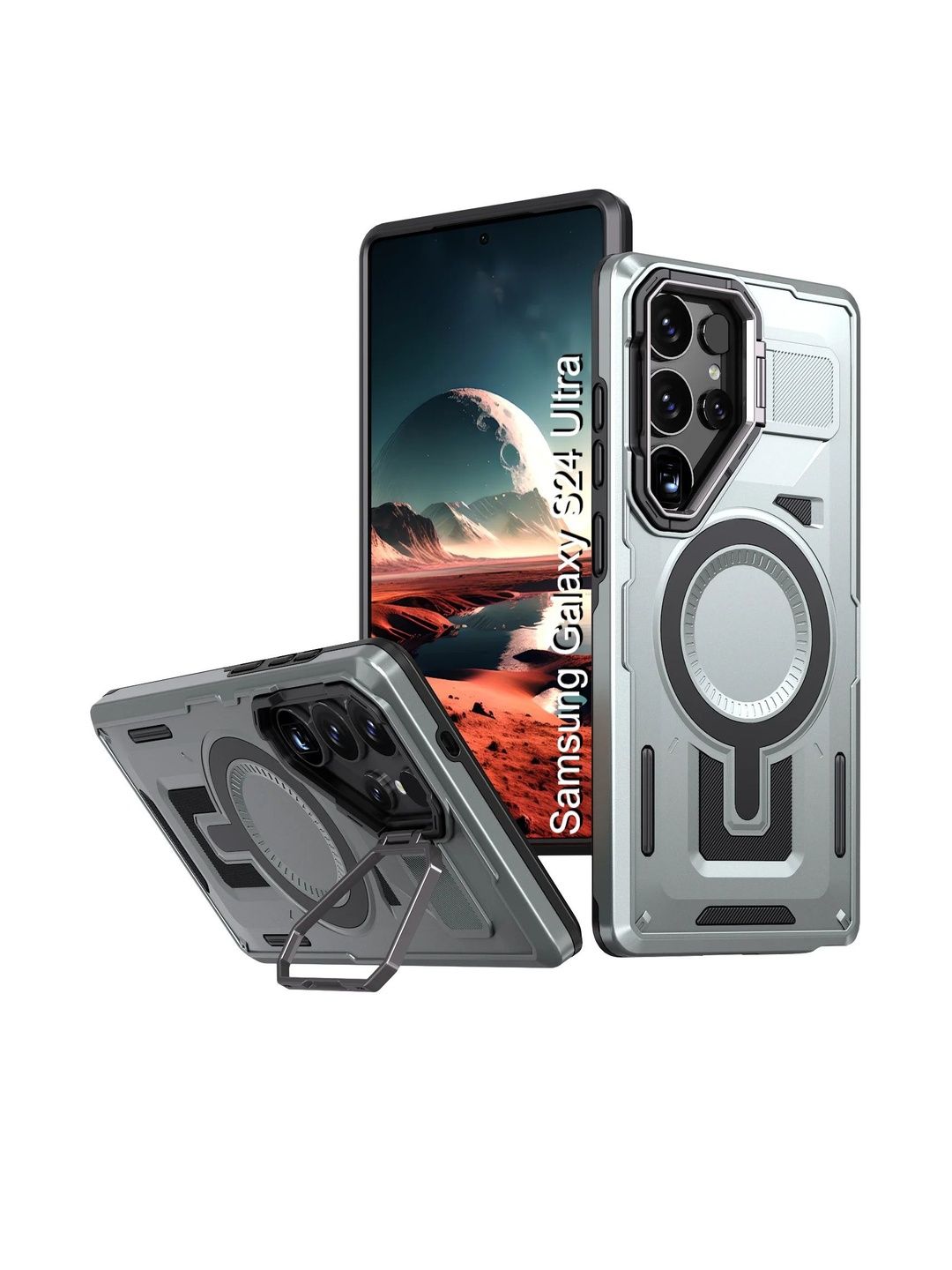 Luxury Kase Rugged Shockproof Samsung Galaxy S24 Ultra 5G Back Case Mobile Accessories