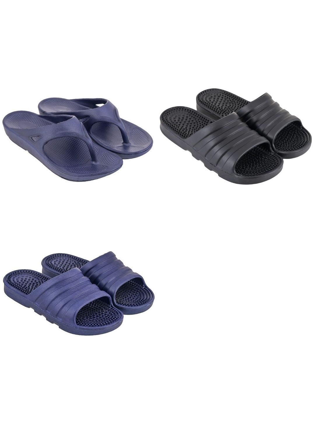 Feel alive Men Pack of 3 Ultra-Comfortable Lightweight EVA Flip Flops
