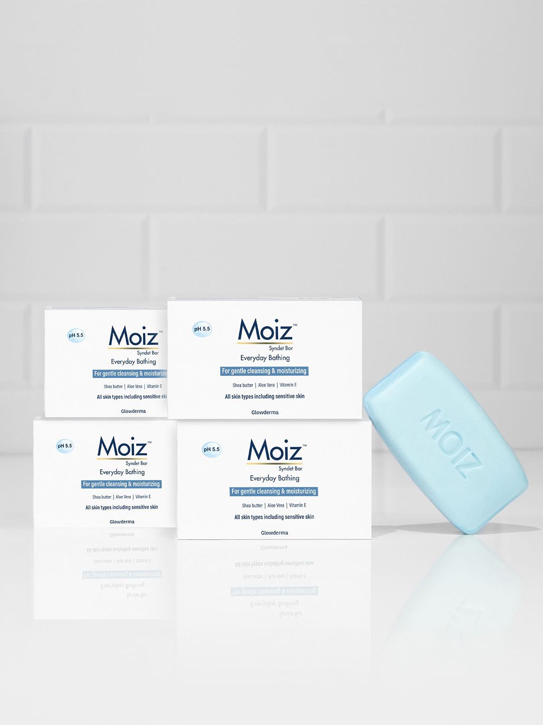 MOIZ Syndet Bathing Bar For Gentle Cleansing & Moisturizing - pH 5.5 - 75 g