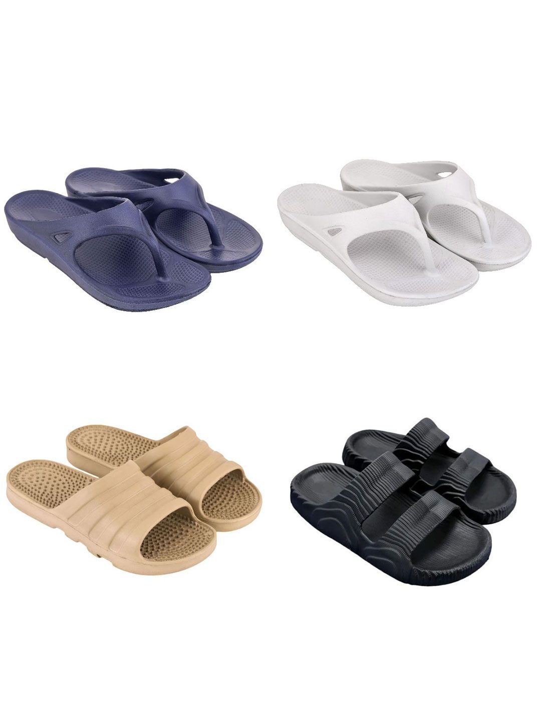 Feel alive Men Set Of 4 Self Design Sliders