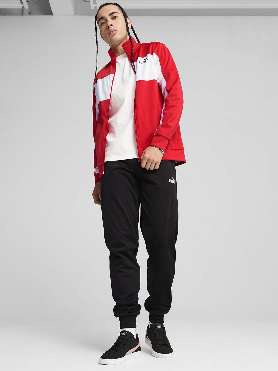Puma Men Colorblock High-Collar Tracksuit