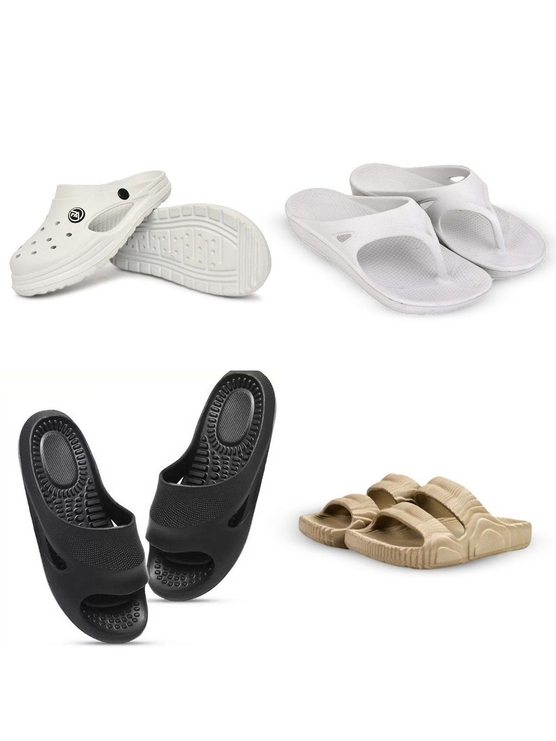 Feel alive Set Of 4 Ultra-Comfortable & Lightweight Clogs