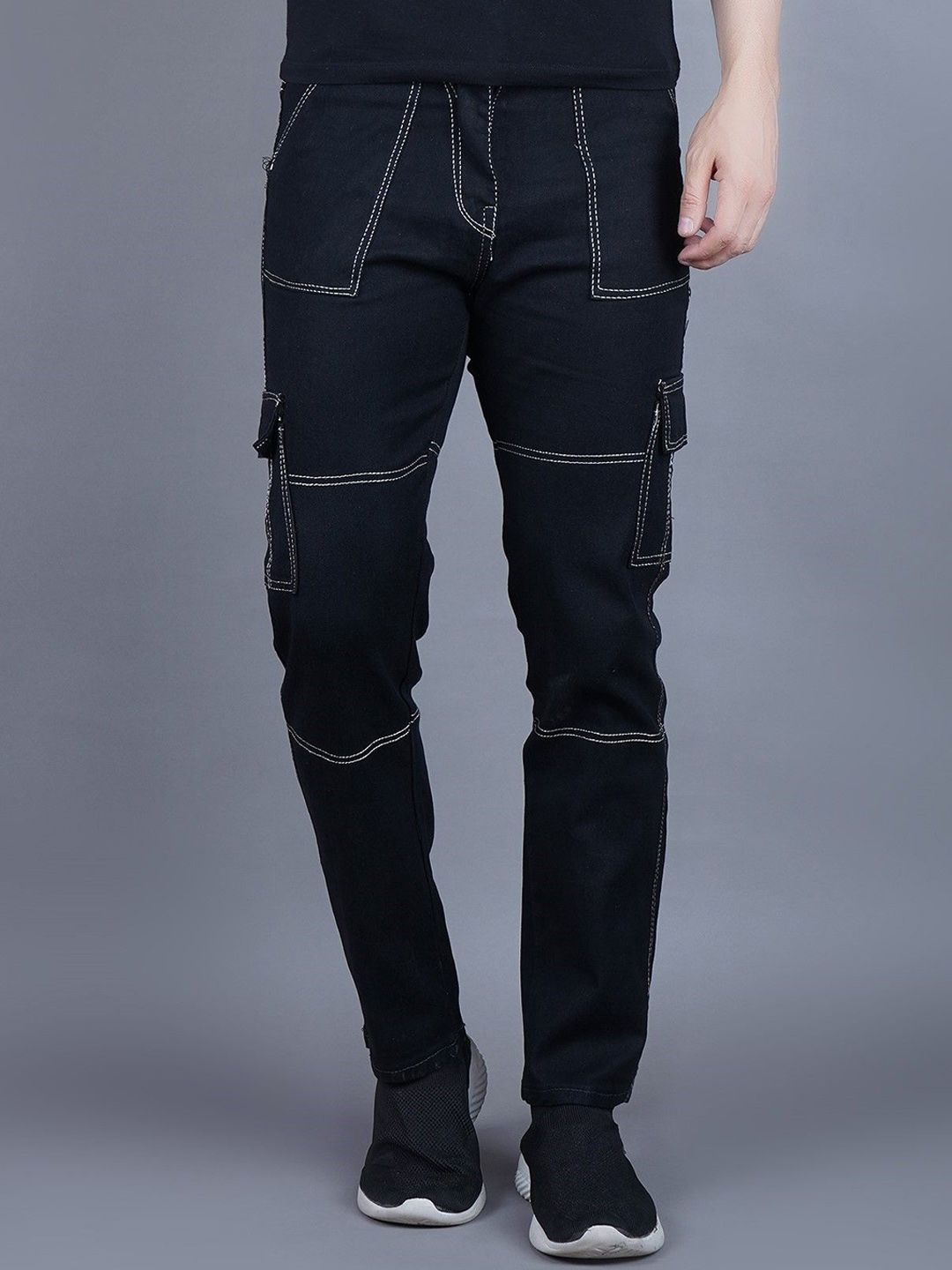 MaverIQ Men Classic Regular Fit Mid-Rise Stretchable Jeans