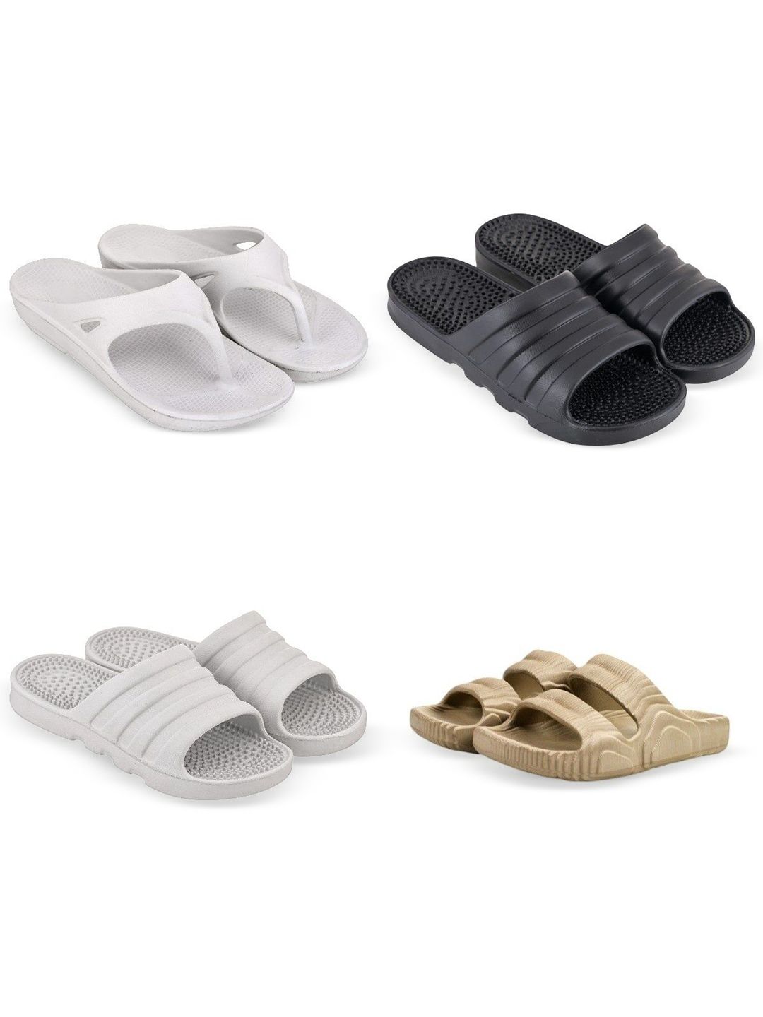 Feel alive Men Set of 4 Lightweight Flip Flops