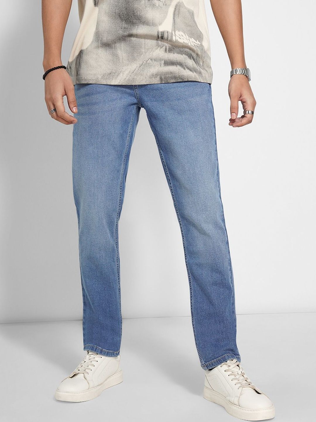 SF JEANS by Pantaloons Men Slim Fit Mid-Rise No Fade Jeans