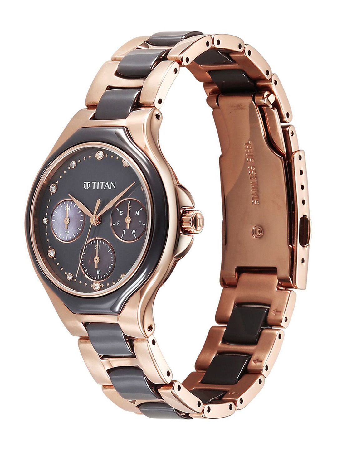 Dial & Stainless Steel Bracelet Style Straps Analogue Watch 95325KD02