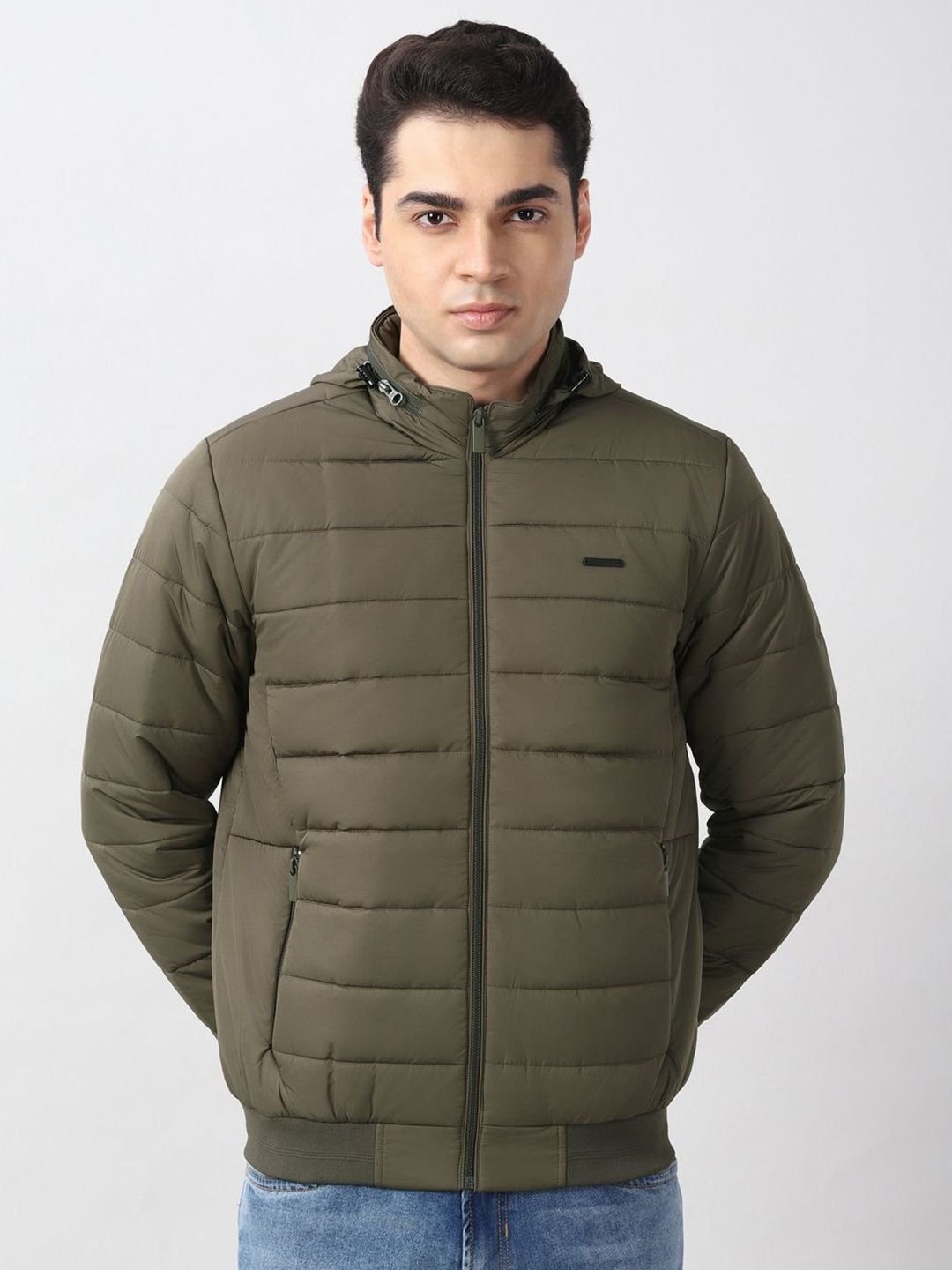 Peter England Casuals Open Front Jacket