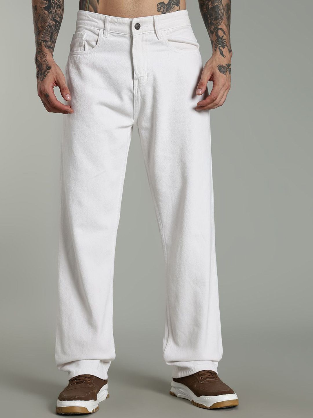 FOUL CHILD Men Baggy Fit Mid-Rise Cotton Denim Jeans