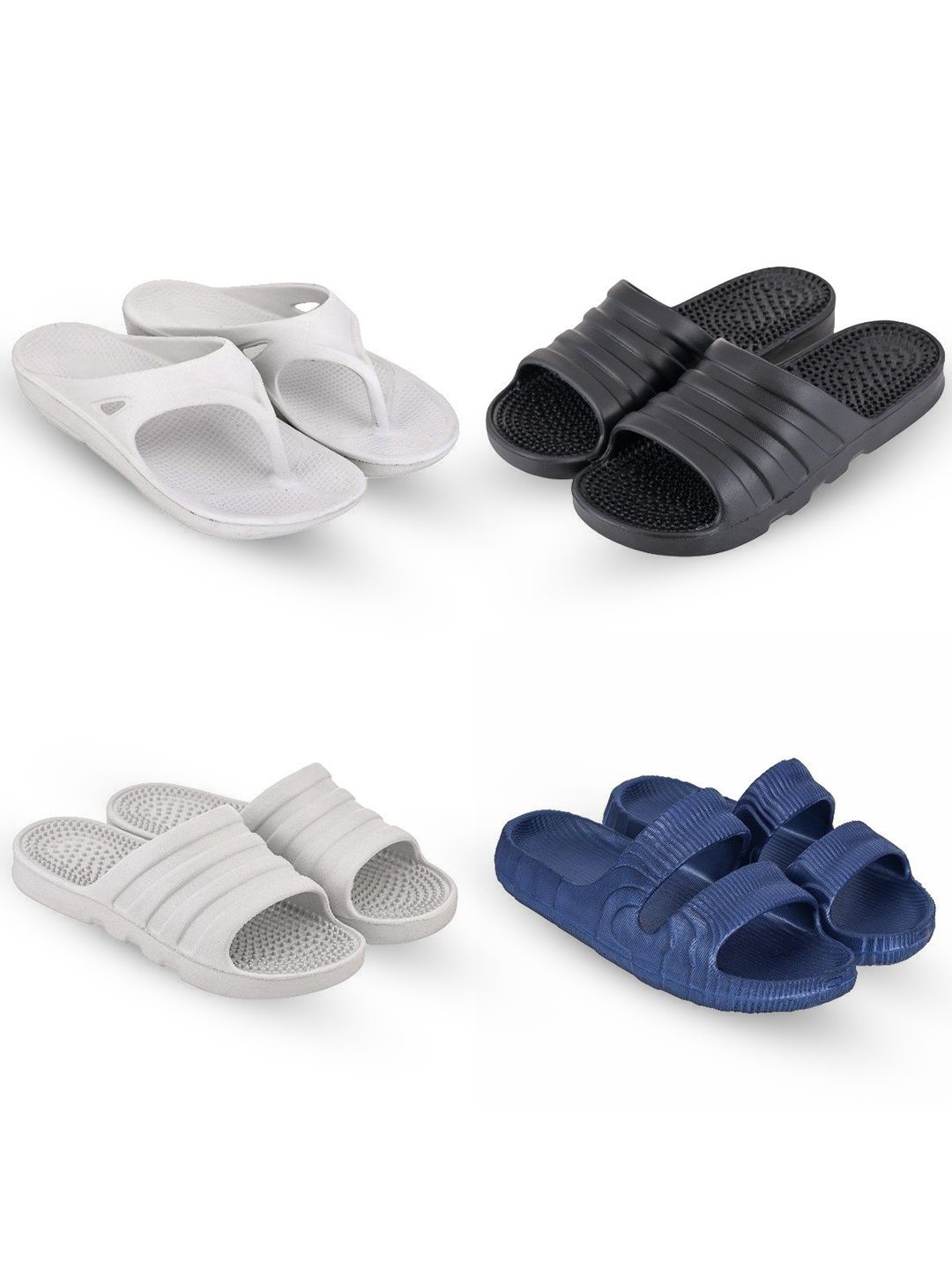 Feel alive Set Of 4 Ultra-Comfortable Thong Flip-Flops