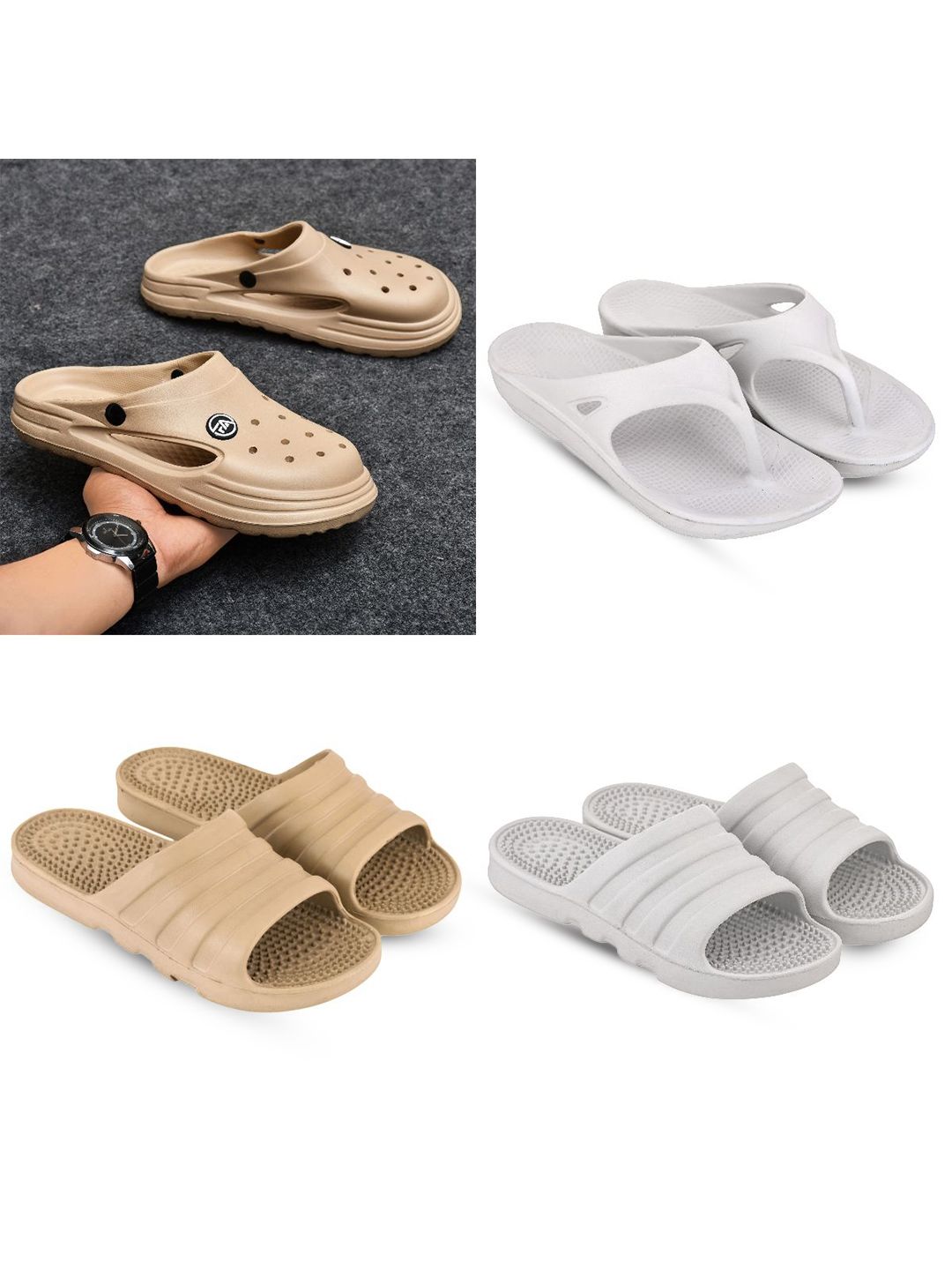 Feel alive Set Of 4 Ultra-Comfortable Clogs