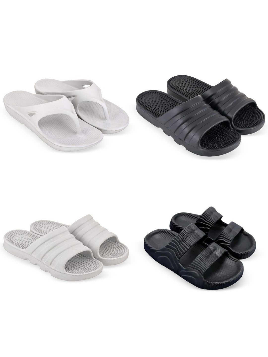 Feel alive Men Set of 4 Lightweight Flip-Flops