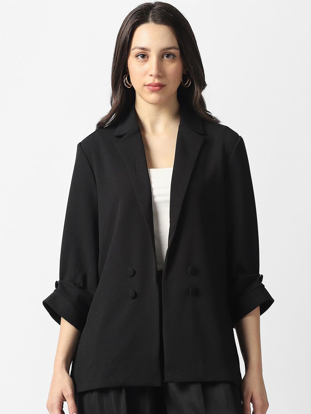 Van Heusen Woman Notched Lapel Single Breasted Formal Blazer