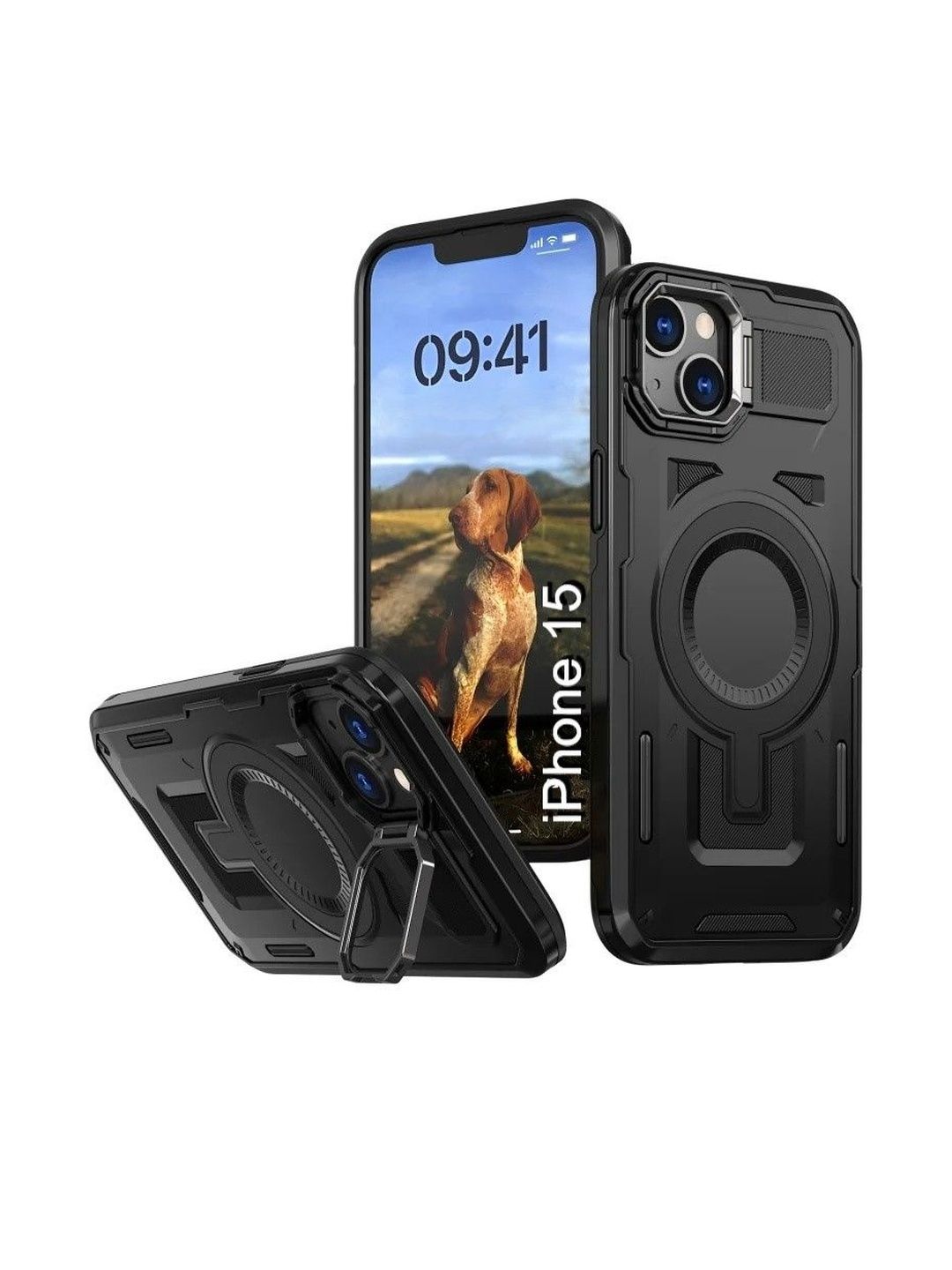 Luxury Kase Unisex Solid iPhone 15 Back Case Mobile Accessories