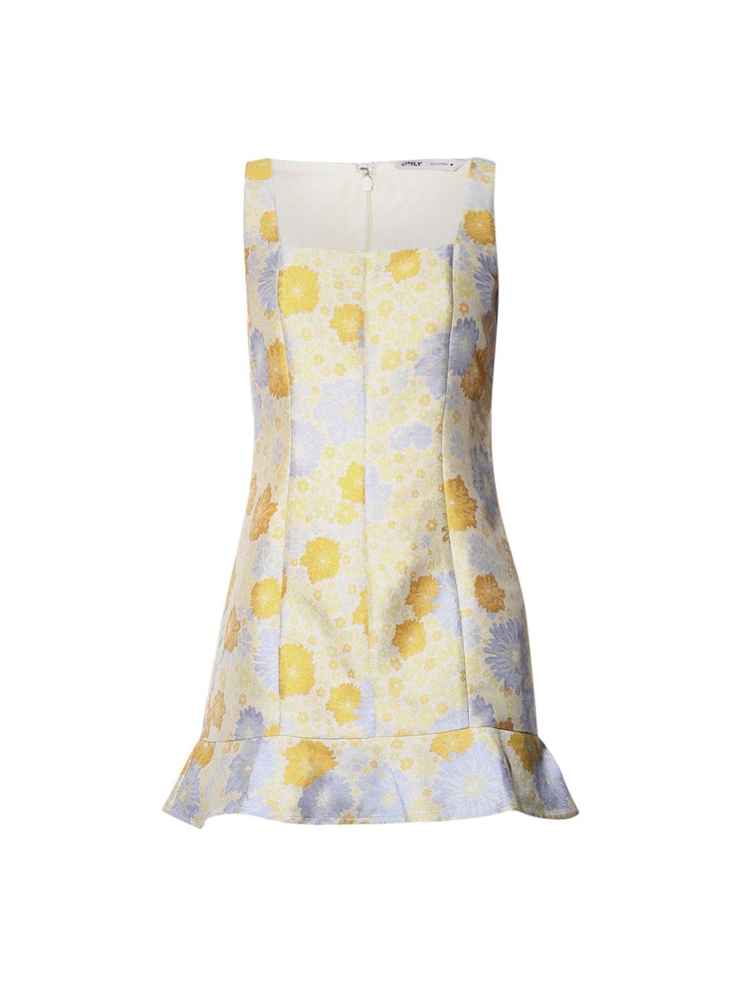 Floral Jacquard Shift Mini Dress