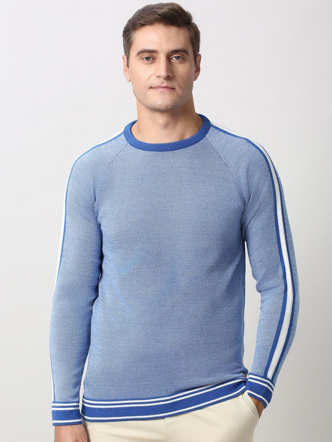 Peter England Casuals Long Sleeves Crew Neck Sweater