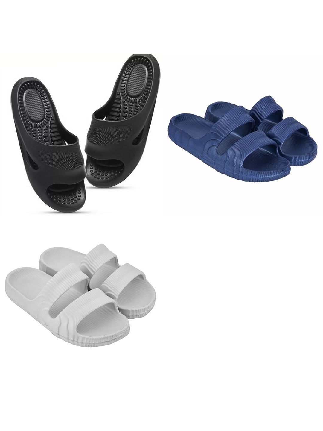 Feel alive Men Set of 3 Lightweight Flip Flops