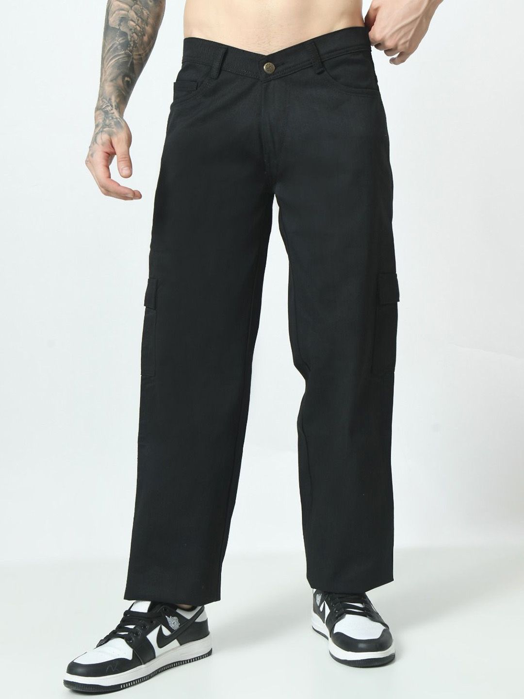 MaverIQ Men Classic Boyfriend Fit Mid-Rise Denim Jeans