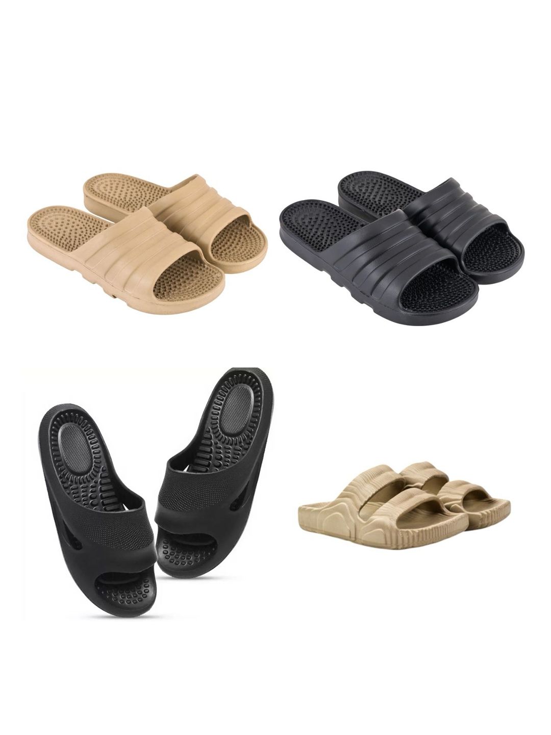 Feel alive Set Of 4 Ultra-Comfortable Lightweight Thong Flip-Flops