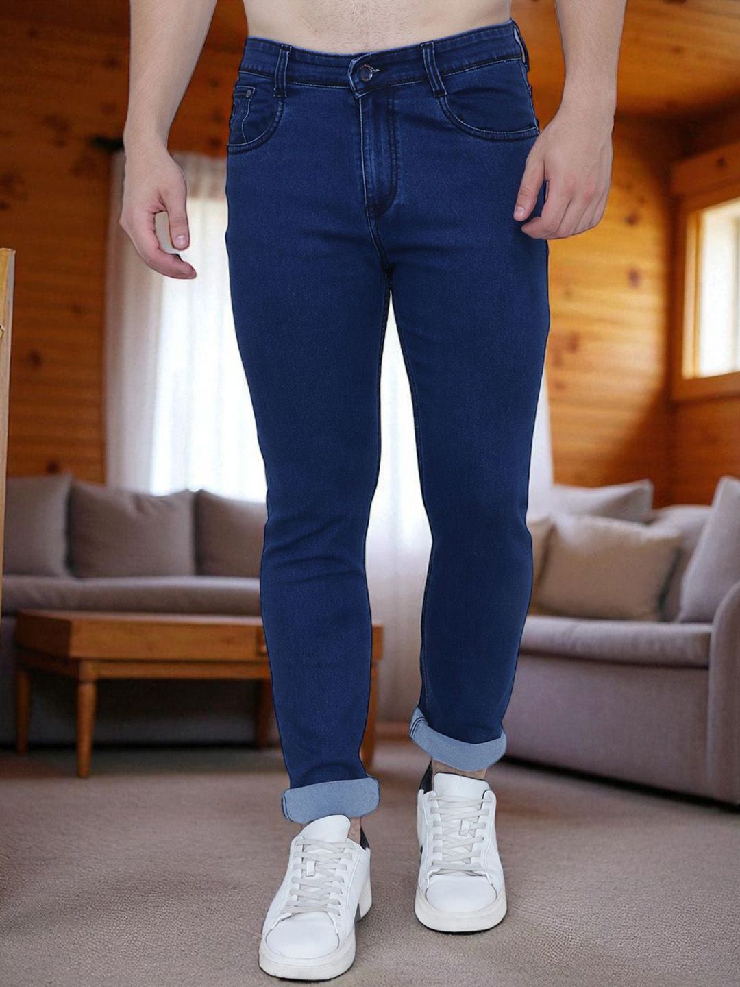 AWACK Men Lean Regular Fit Mid-Rise Stretchable Jeans