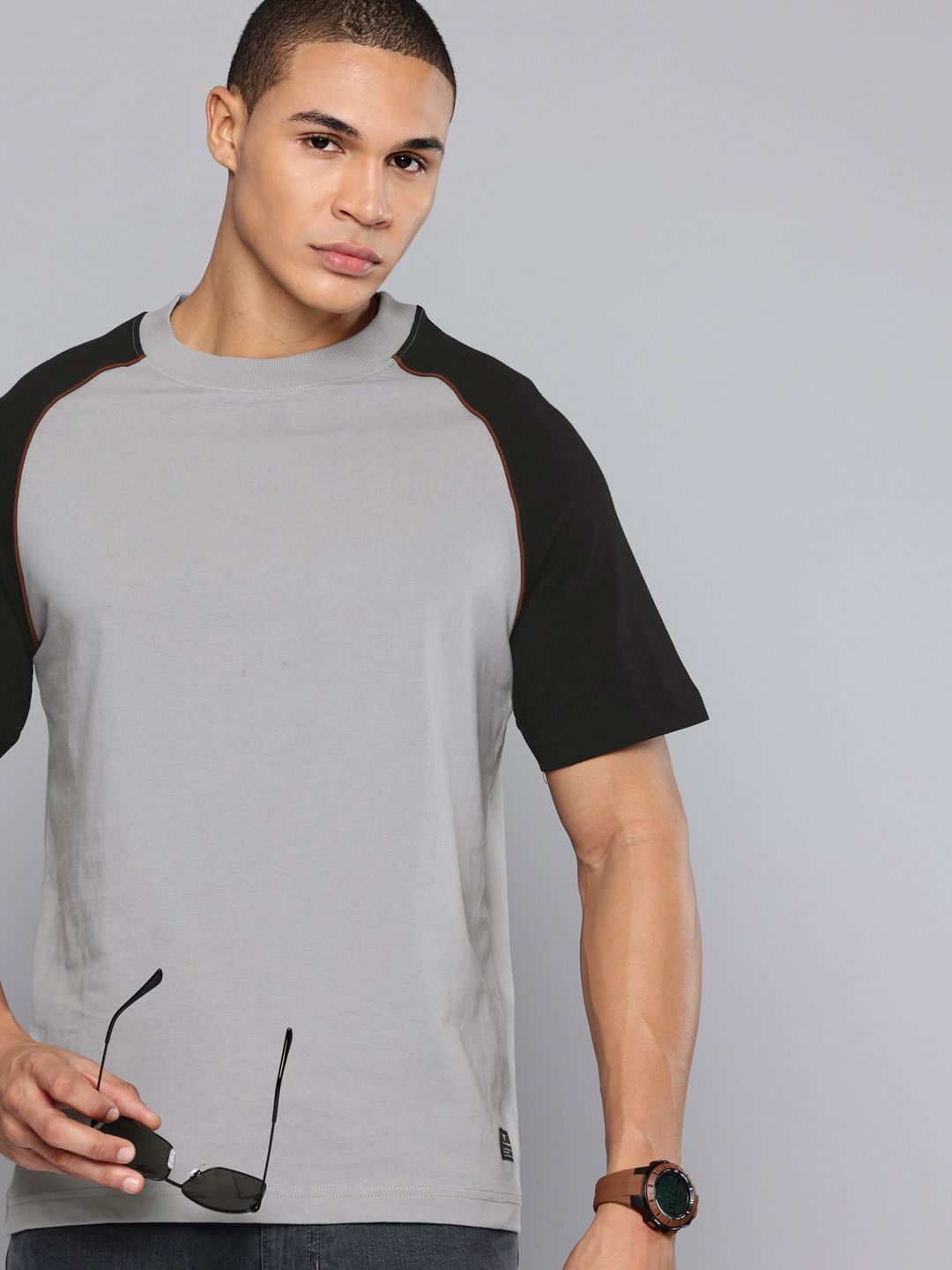 Flying Machine Flying Machine Raglan Sleeves Pure Cotton T-shirt