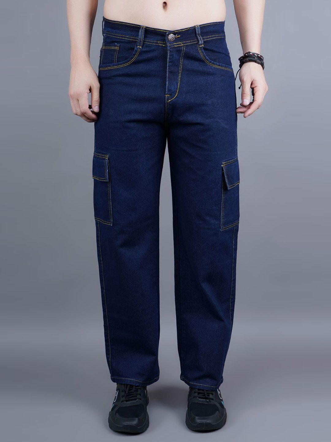 MaverIQ Men Classic Regular Fit Mid-Rise Stretchable Jeans