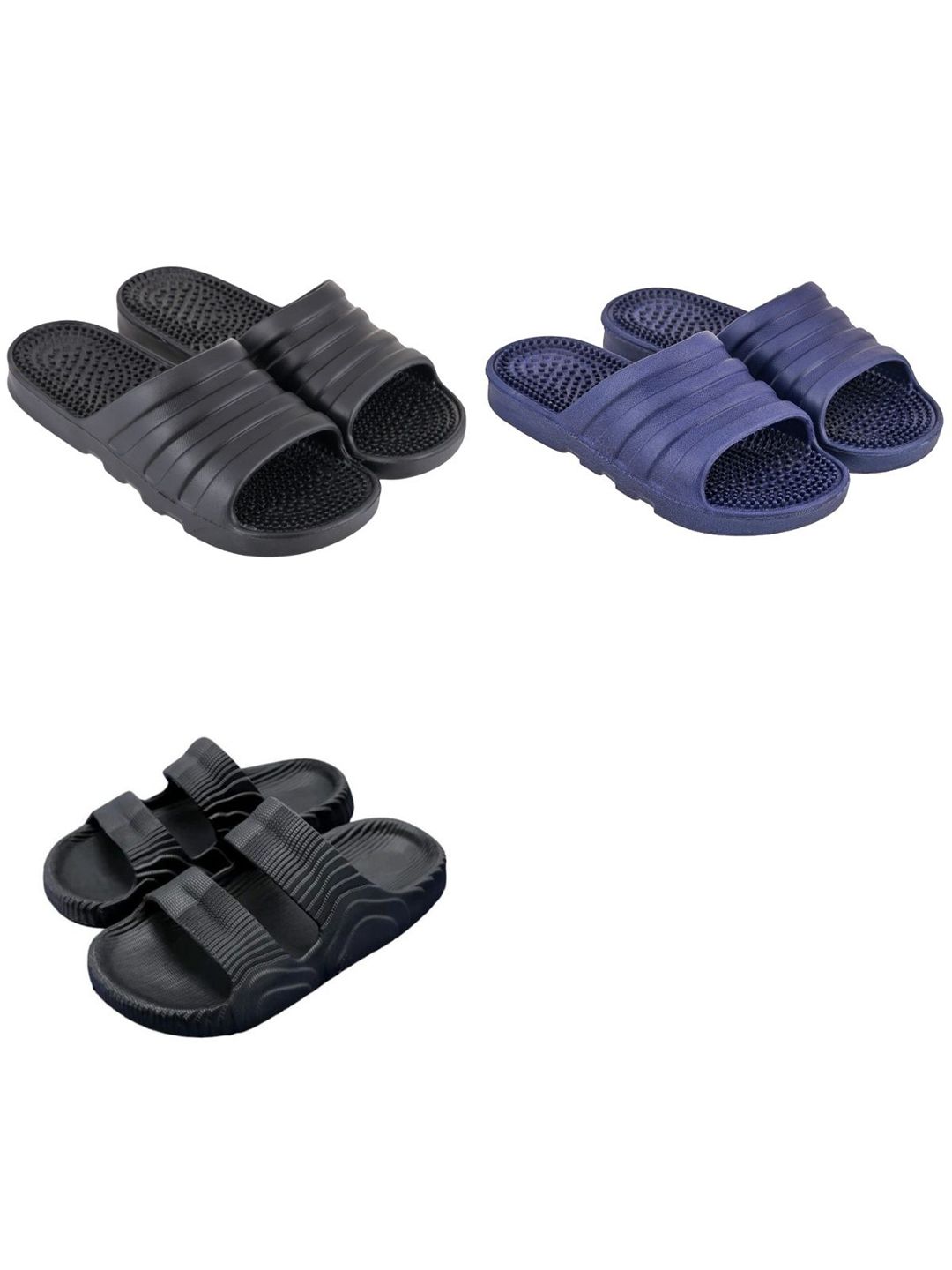 Feel alive Men Pack Of 3 Ultra-Comfortable & Lightweight Sliders