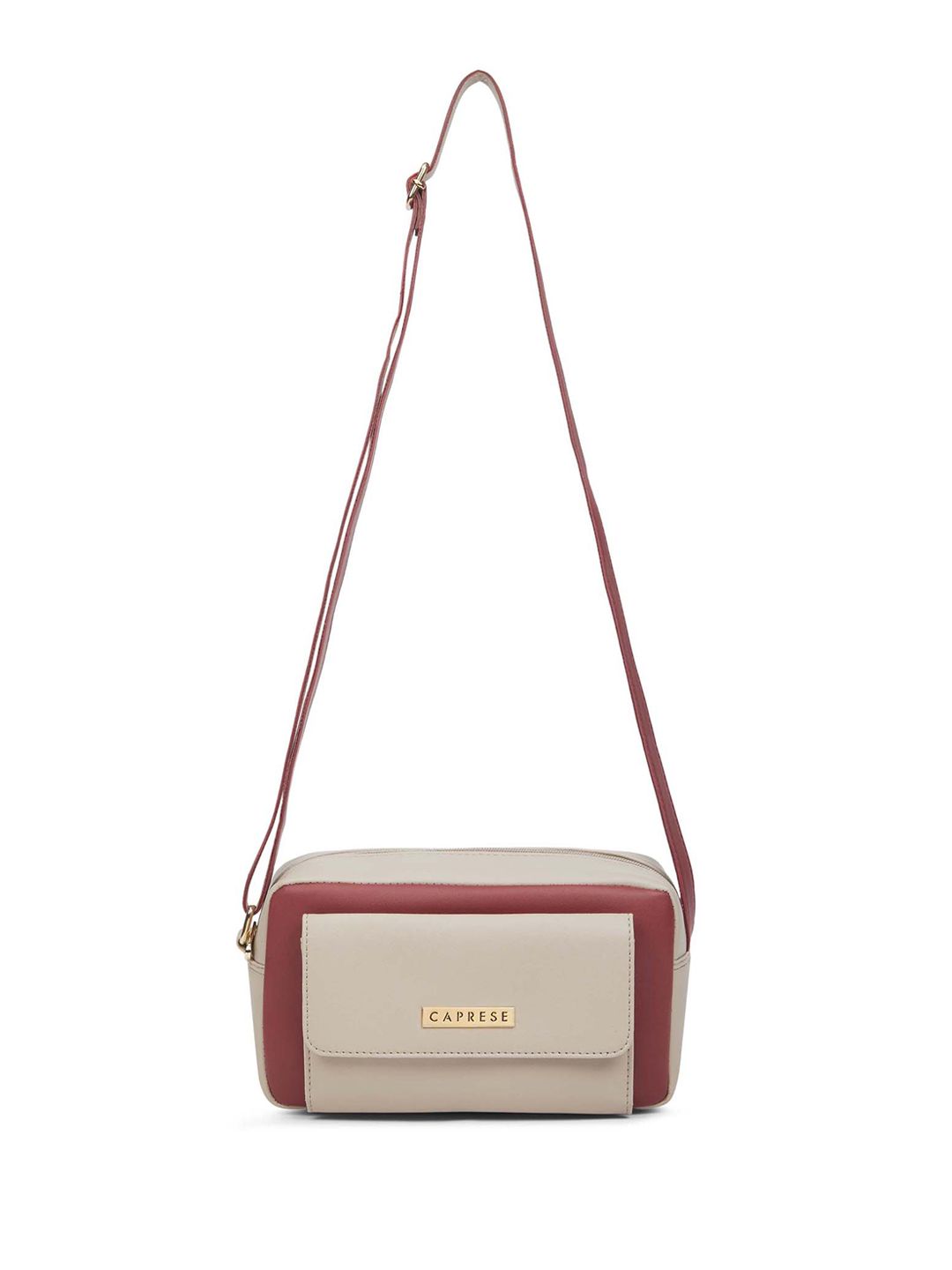 Buy Caprese Colourblocked Structured Sling Bag - Handbags for