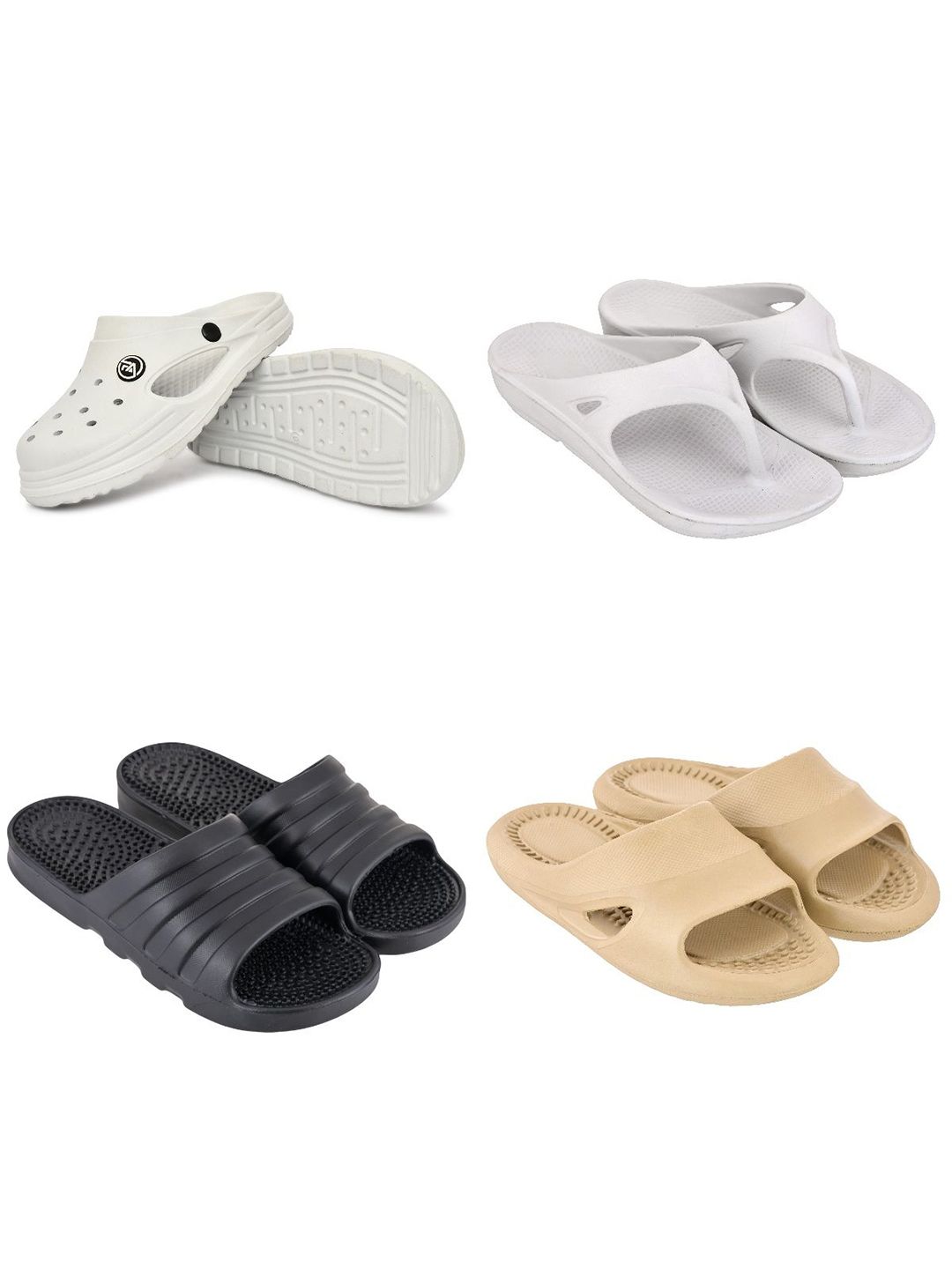 Feel alive Set Of 4 Ultra-Comfortable Clogs