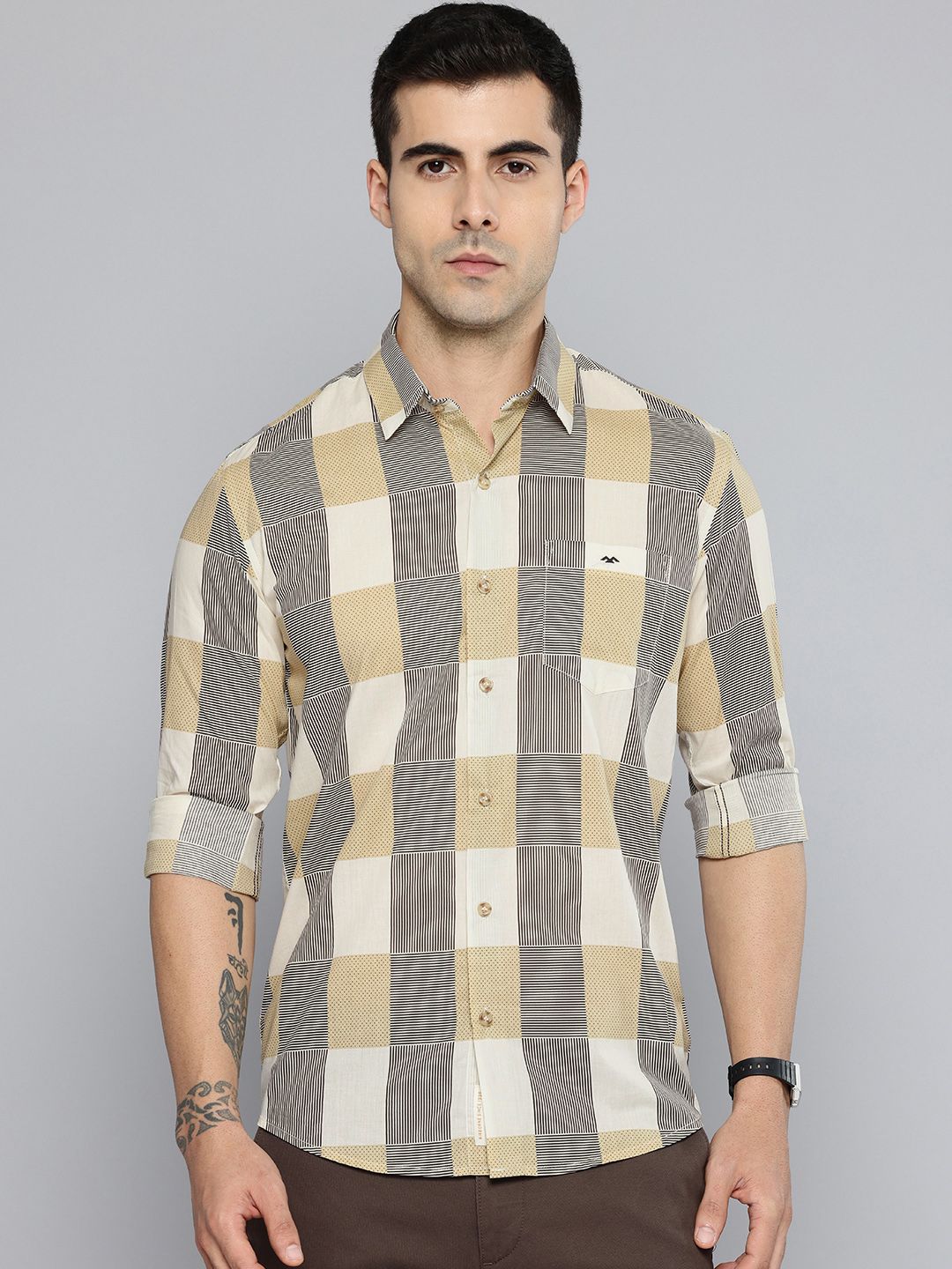Mufti Mufti Checked Pure Cotton Casual Shirt