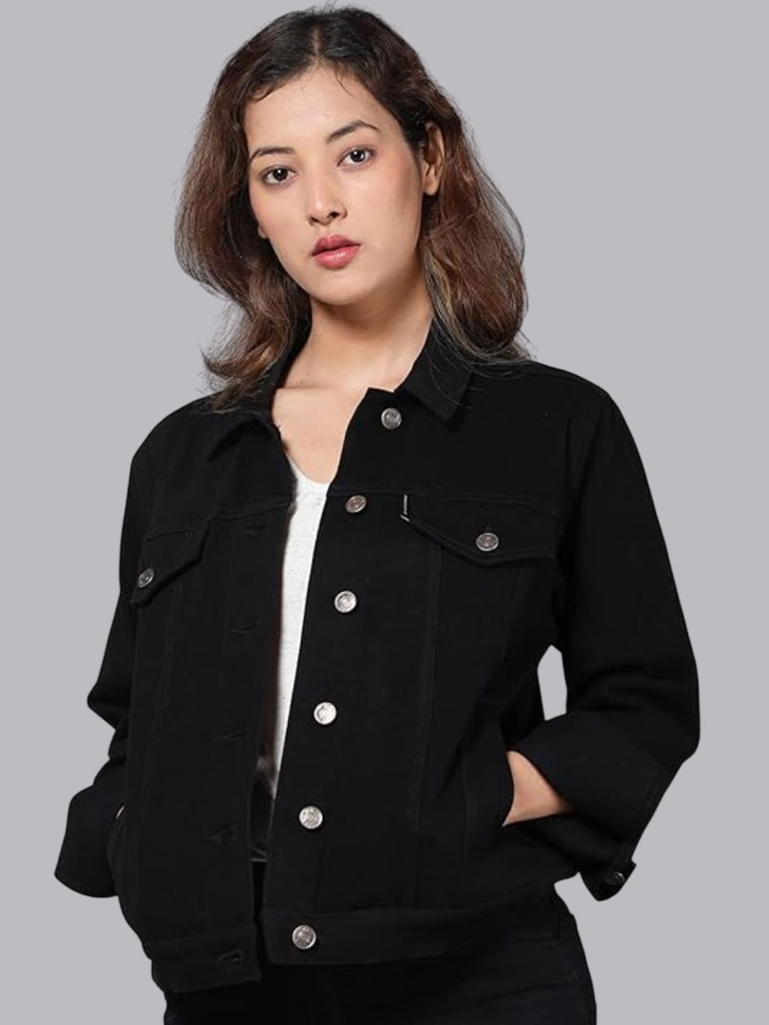 Tripursundari Fashion Women Lightweight Denim Jacket