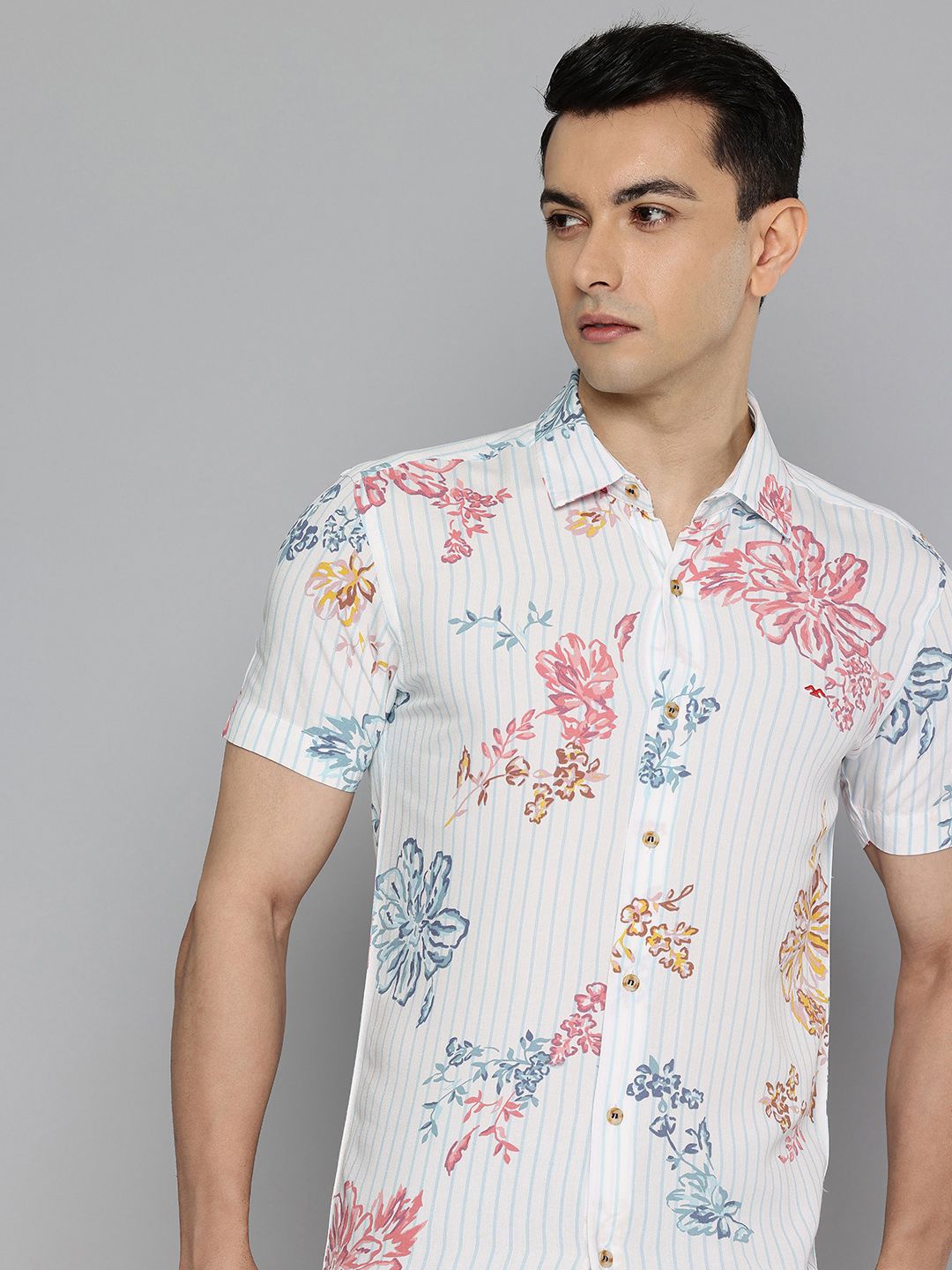 Mufti Mufti Slim Fit Floral Printed Casual Shirt