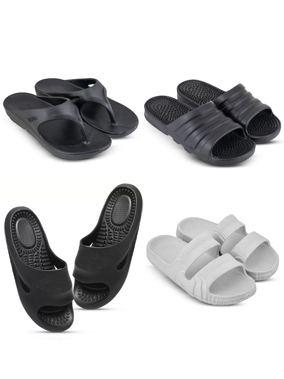 Feel alive Set Of 4 Ultra-Comfortable Thong Flip-Flops