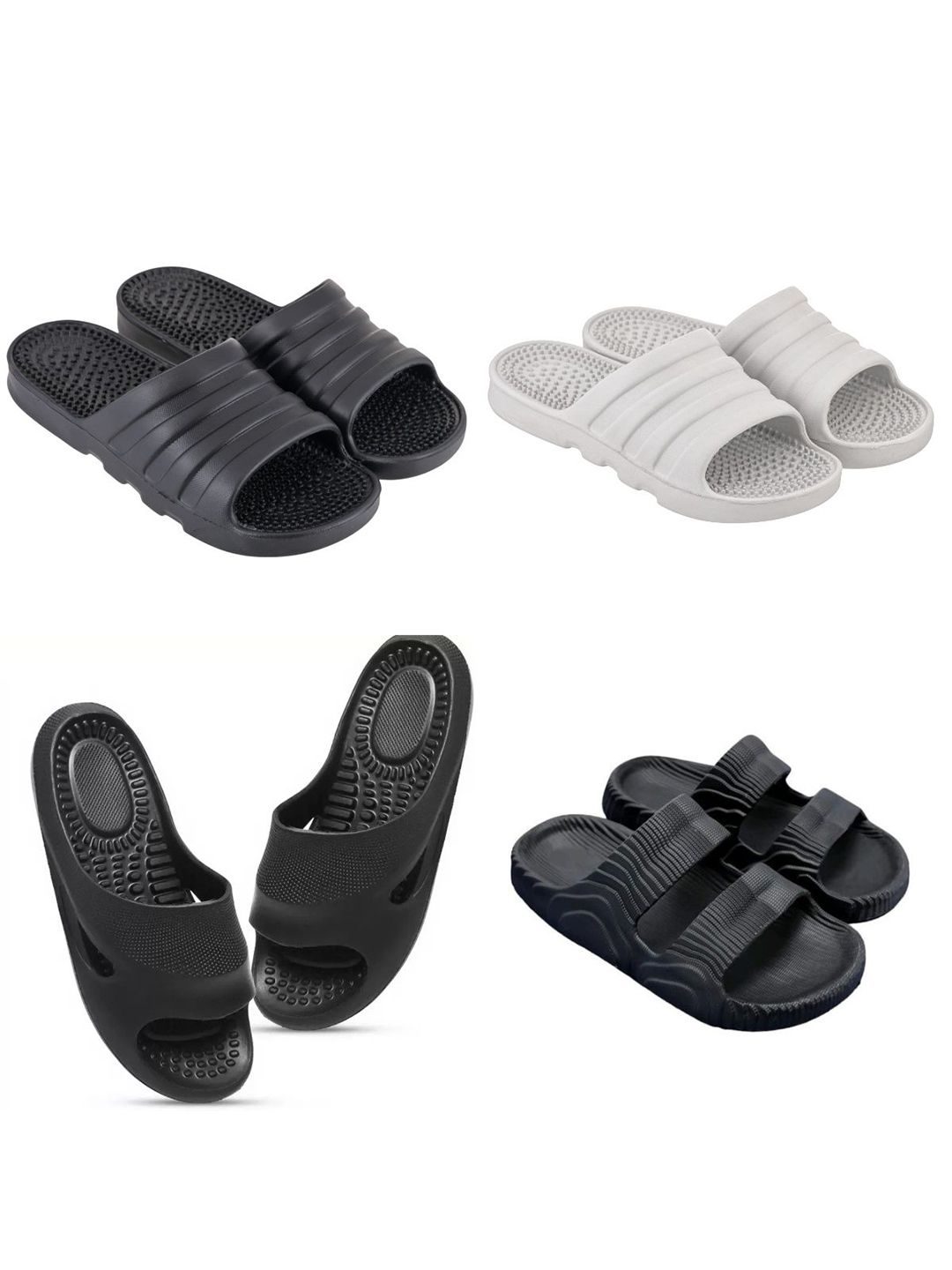 Feel alive Set Of 4 Ultra-Comfortable Lightweight Thong Flip-Flops