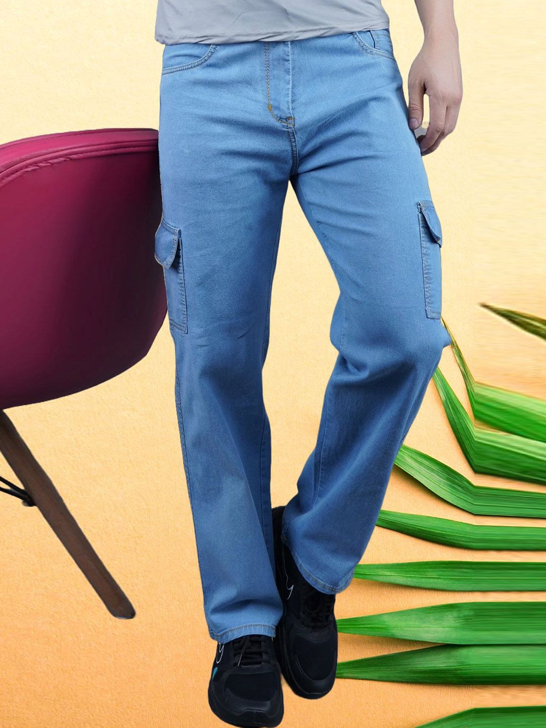 MaverIQ Men Classic Regular Fit Mid-Rise Stretchable Denim Jeans