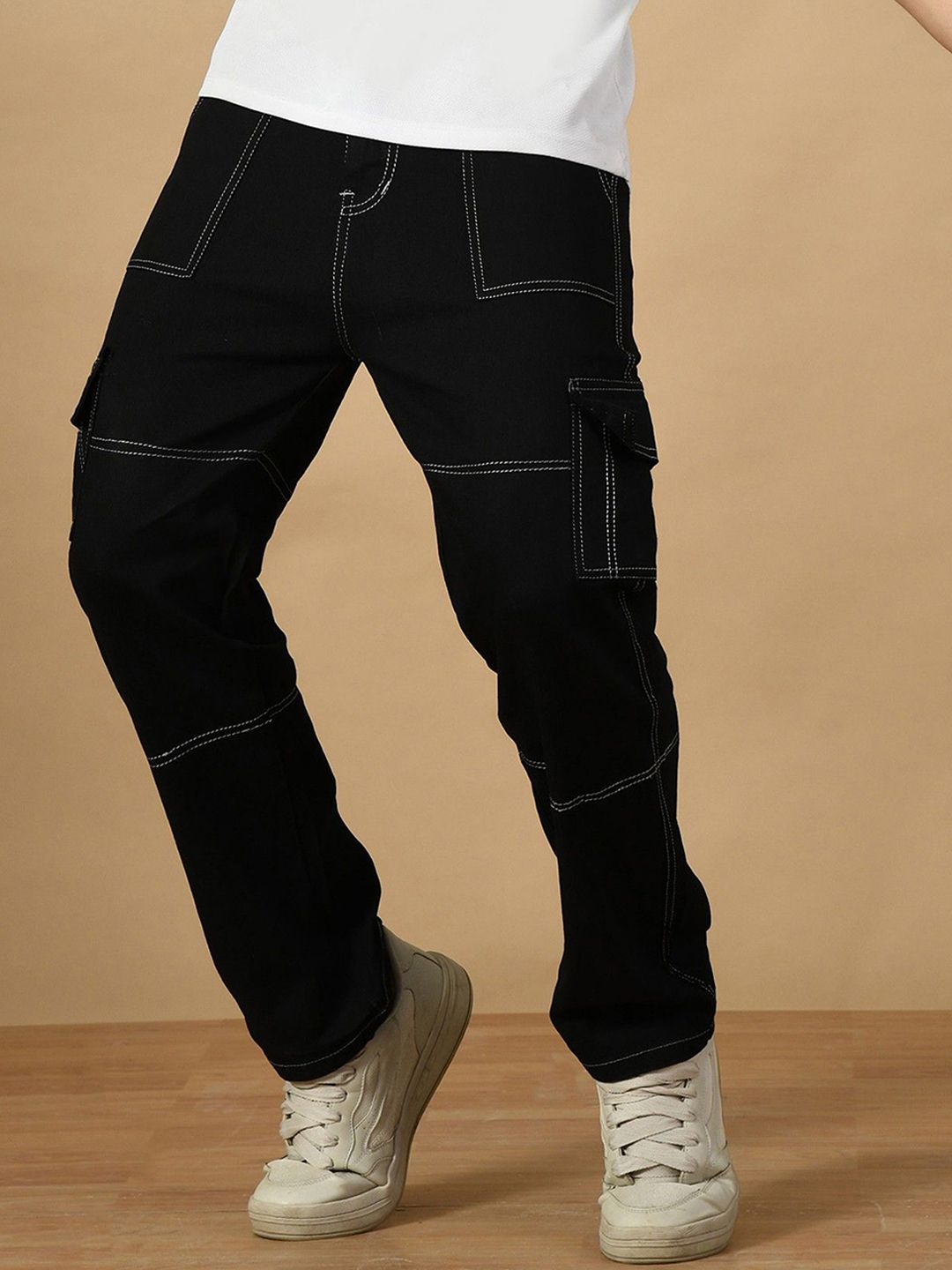 MaverIQ Men Regular Fit Mid-Rise Stretchable Cargo Jeans