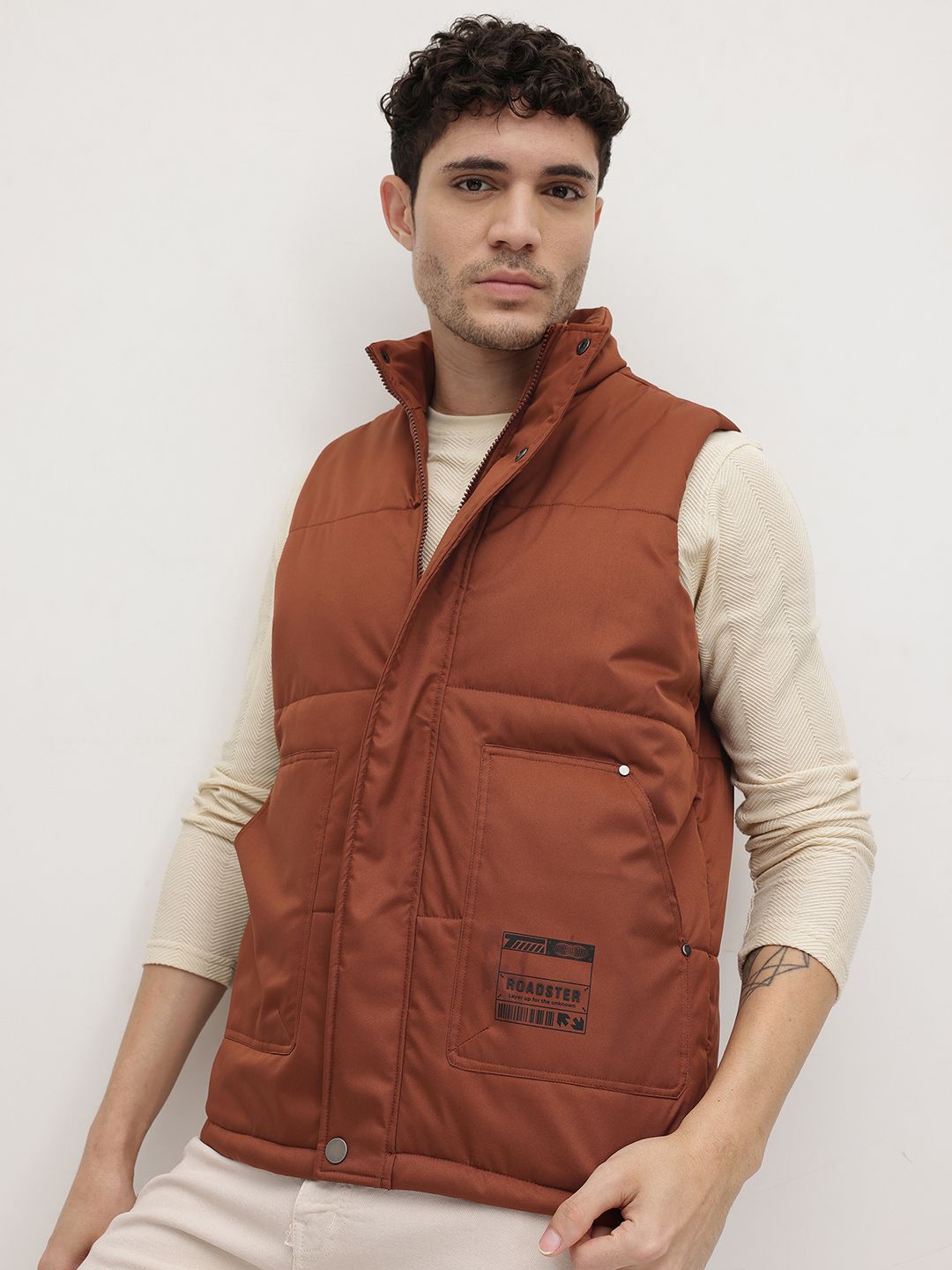The Roadster Life Co. Mock Collar Padded Jacket