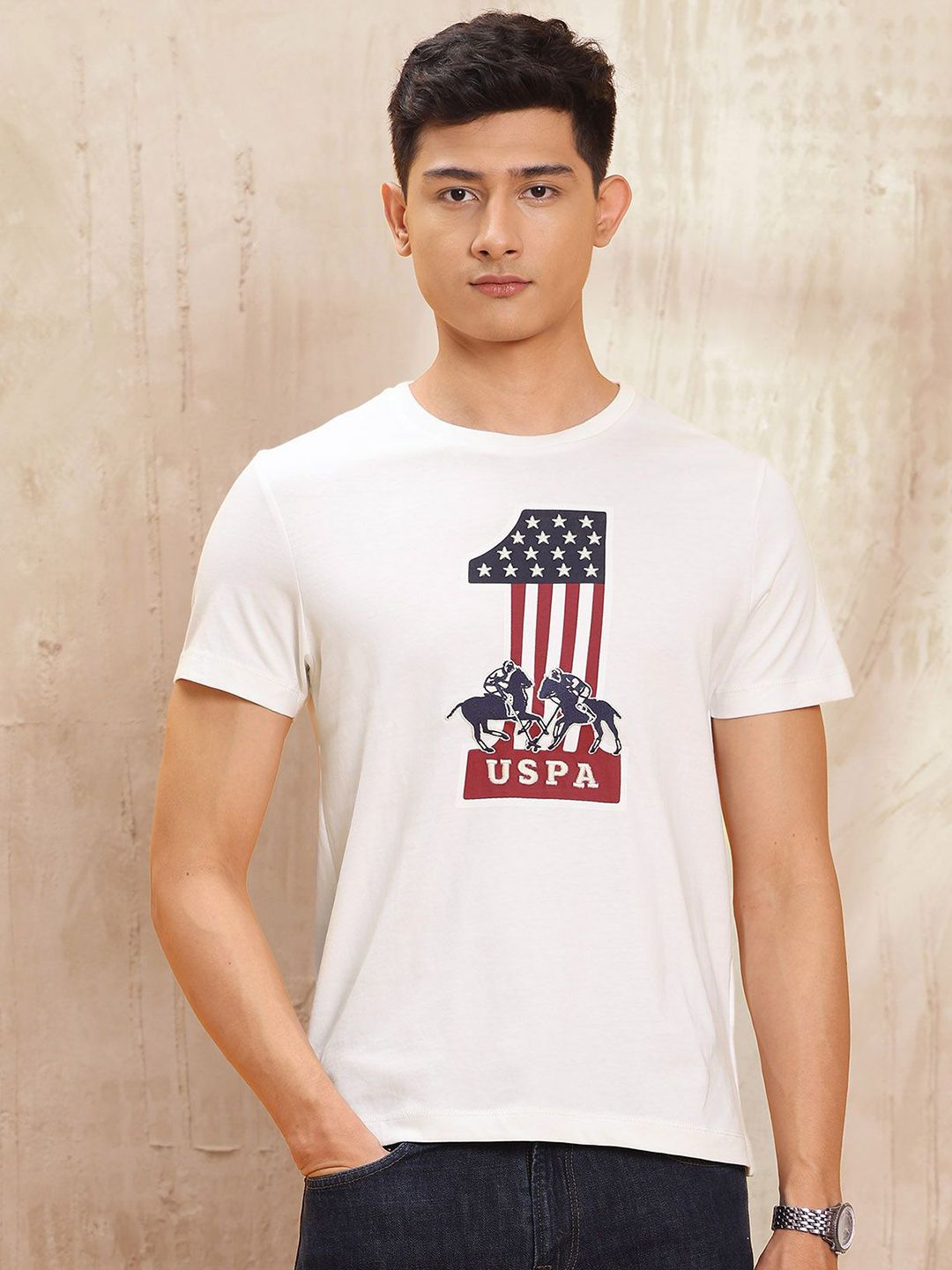U.S. Polo Assn. Denim Co. Graphic Printed Regular Fit Cotton T-shirt