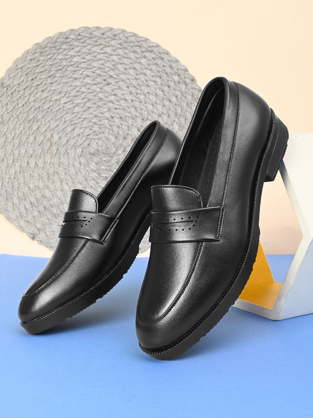 INVICTUS Men Round Toe Formal Slip On Formal Shoes