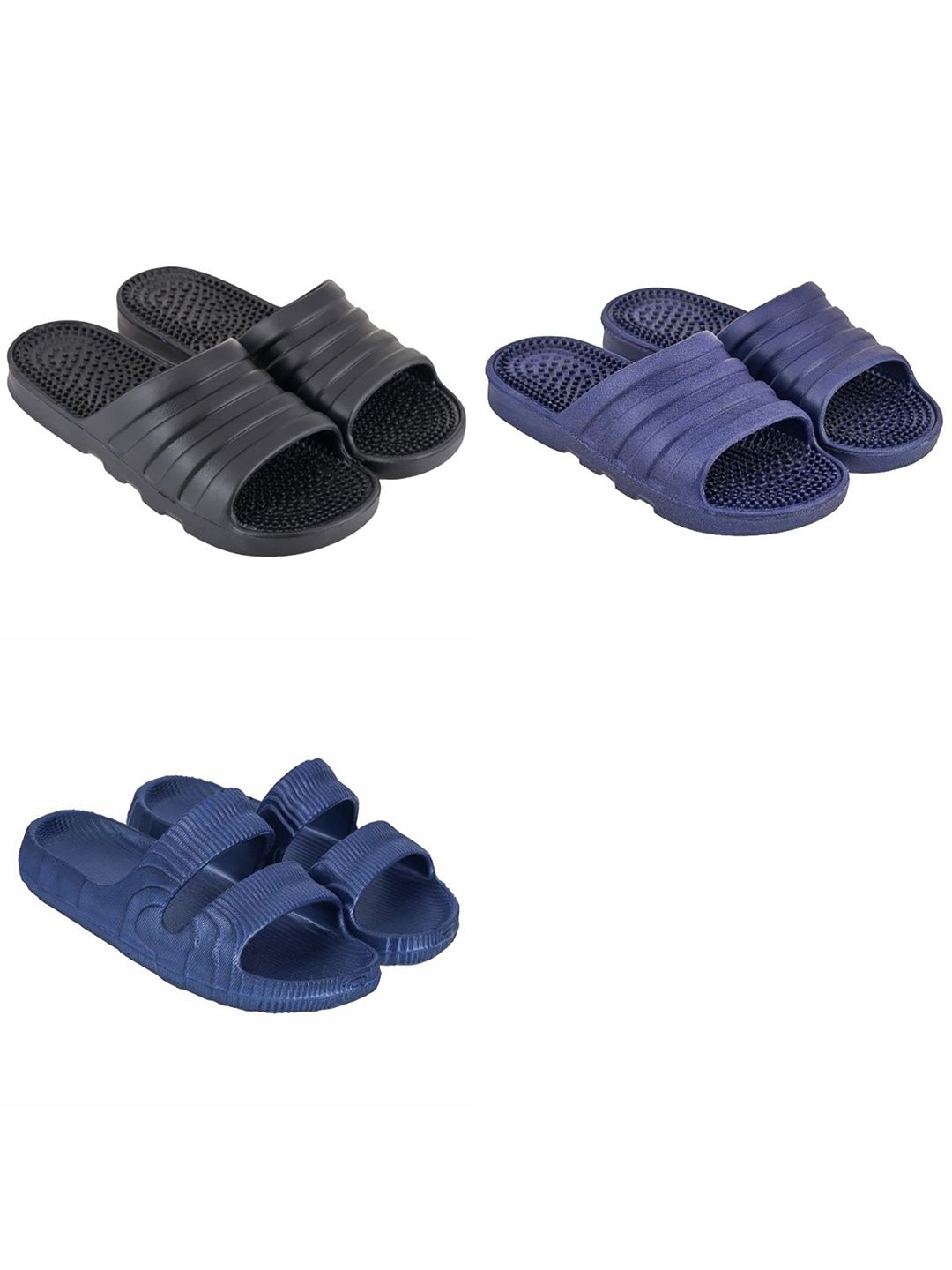 Feel alive Men Set of 3 Lightweight Flip Flops