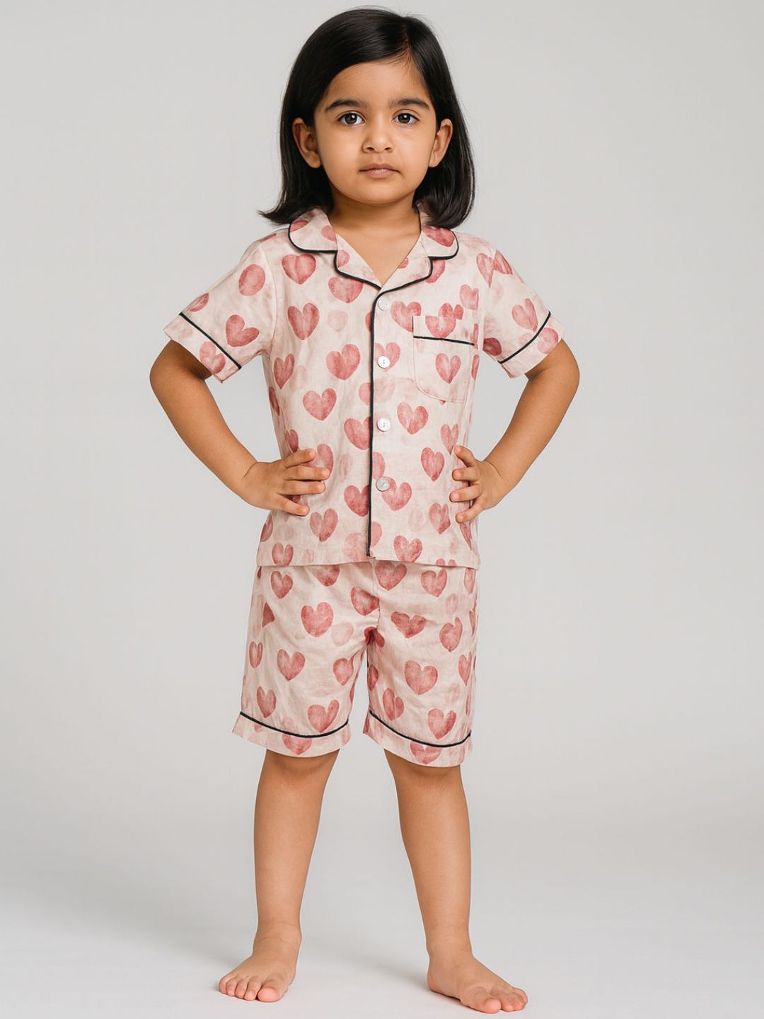 Biglilpeople Kids High Neck Printed Night suit