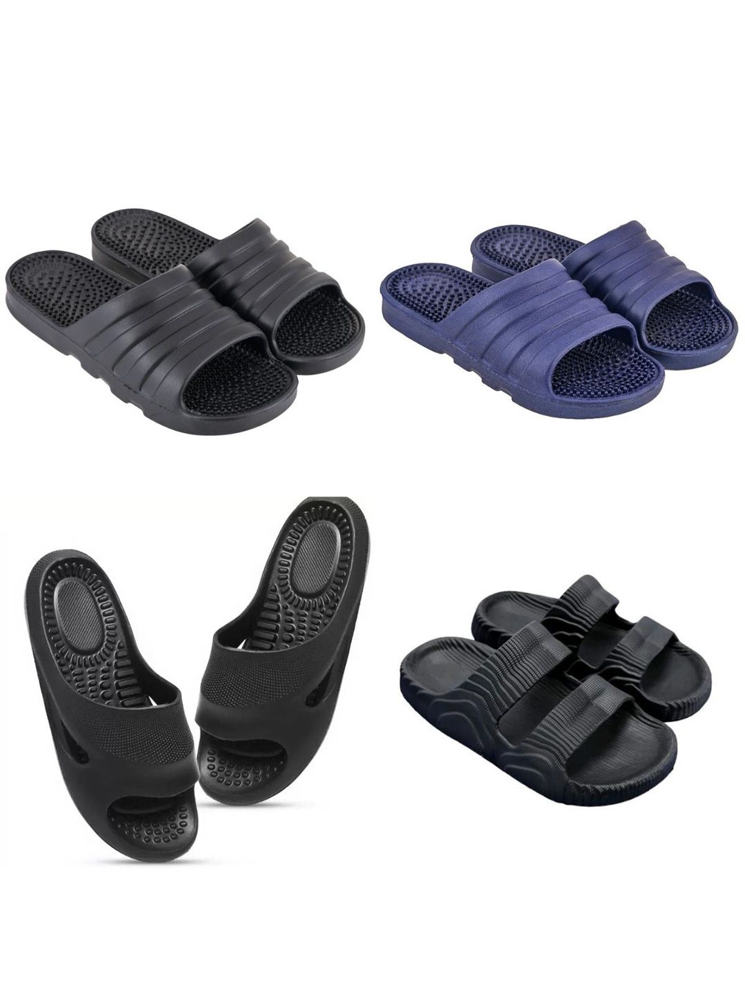 Feel alive Set Of 4 Ultra-Comfortable Lightweight Thong Flip-Flops