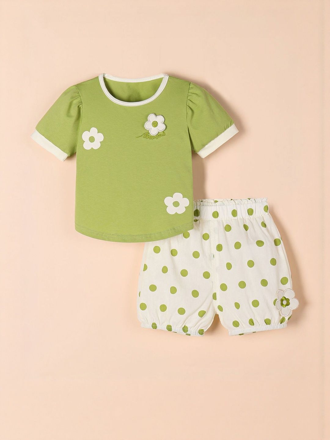 Hopscotch Girls Printed Top with Shorts