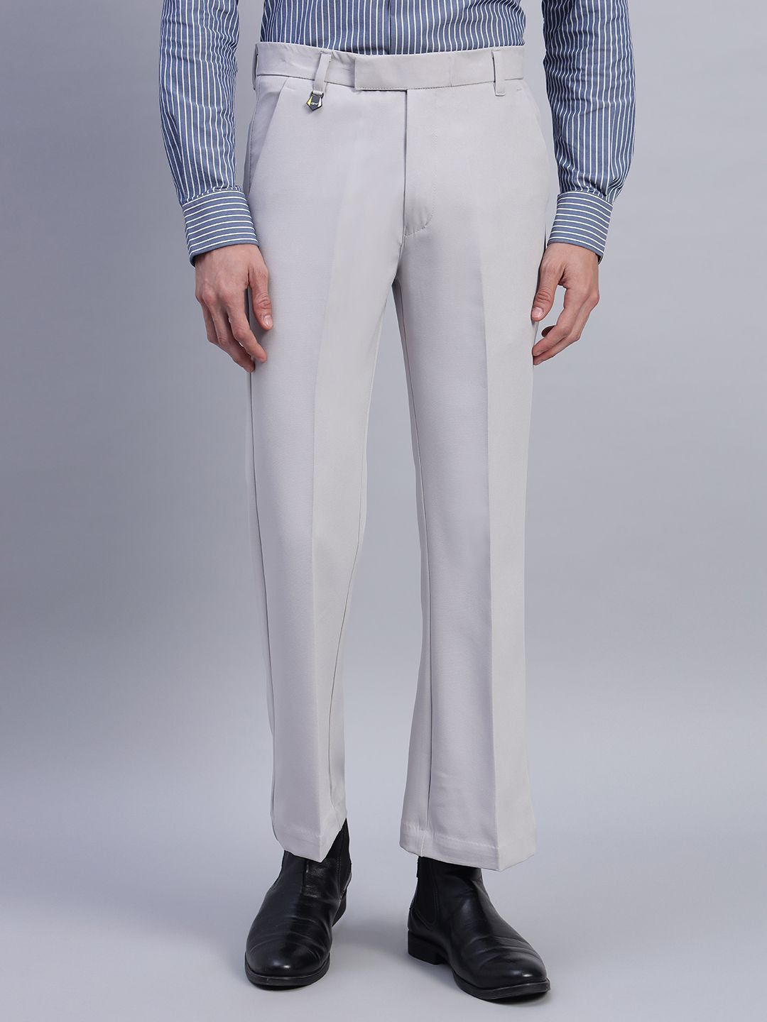 AXNIS Men Smart Easy Wash Pleated Formal Trousers